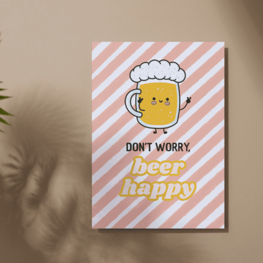 Miniposter „beer happy“