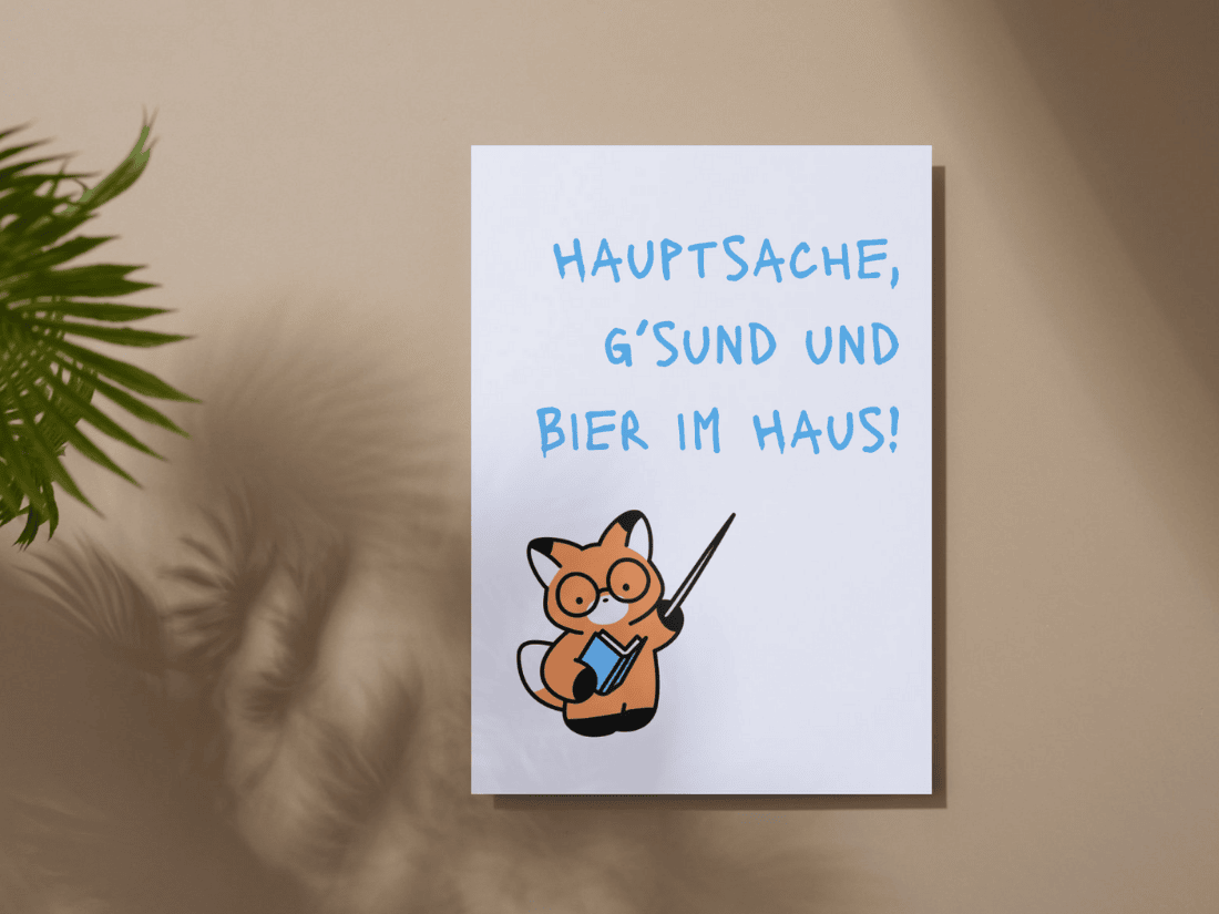 Miniposter „Hauptsache, g’sund“