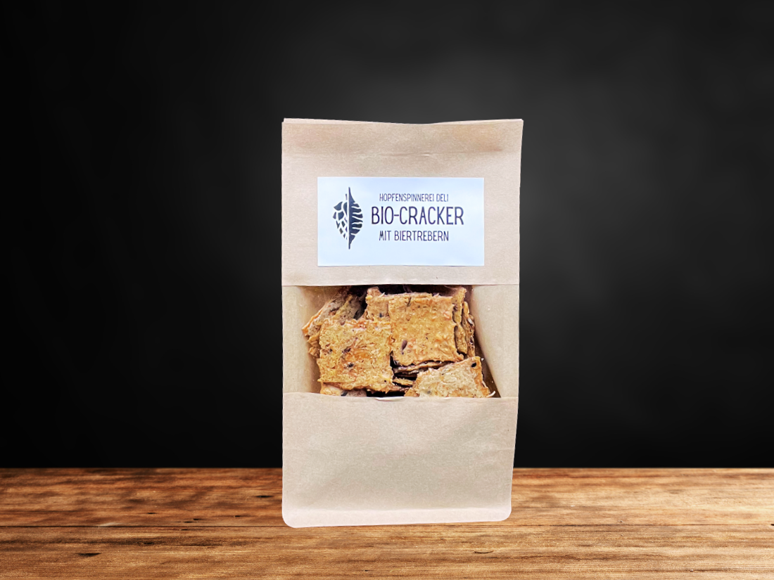 Bio Cracker mit Biertrebern, 90g
