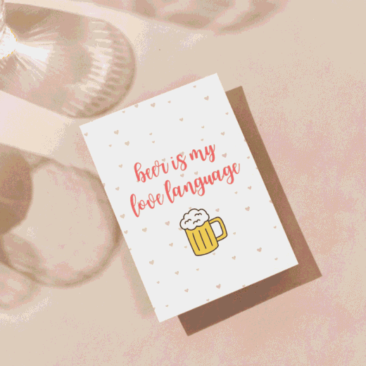 Postkarte „love language“