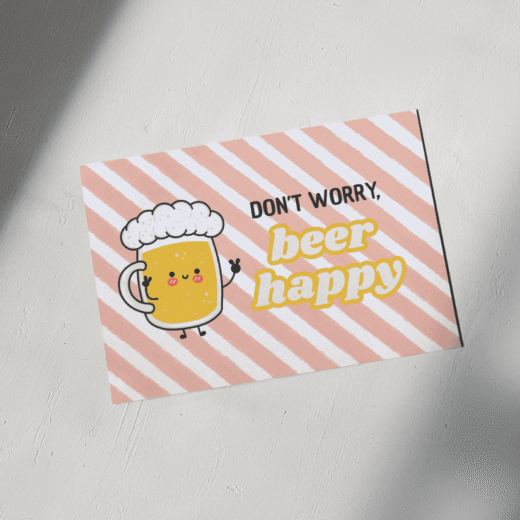 Postkarte „beer happy“