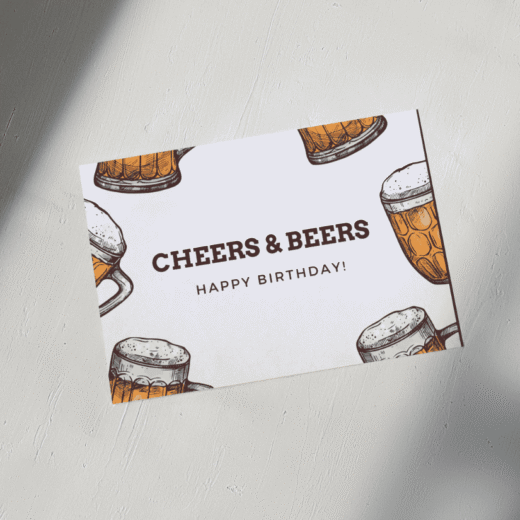 Postkarte „cheers & beers“