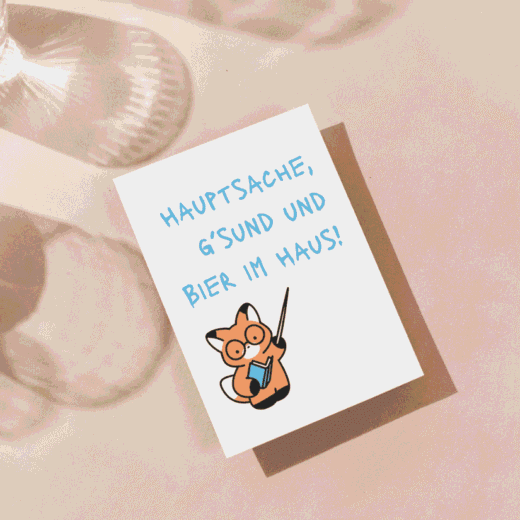 Postkarte „Hauptsache, g’sund“
