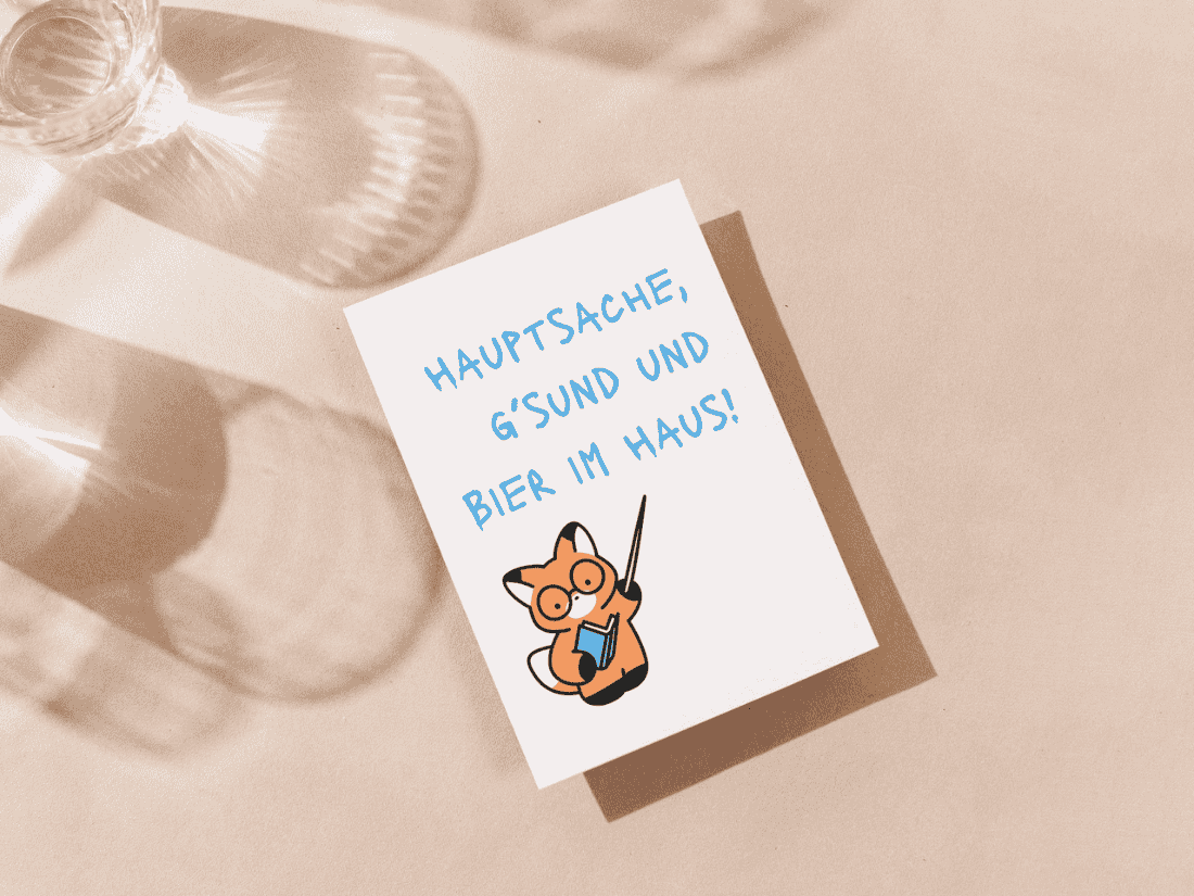 Postkarte „Hauptsache, g’sund“