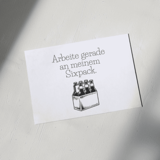 Postkarte „Sixpack“