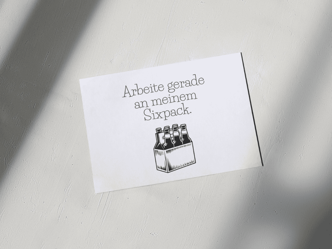 Postkarte „Sixpack“