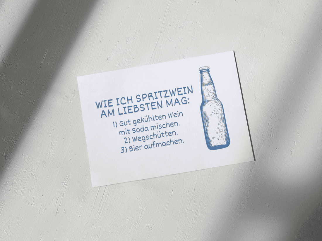 Postkarte „Spritzwein“