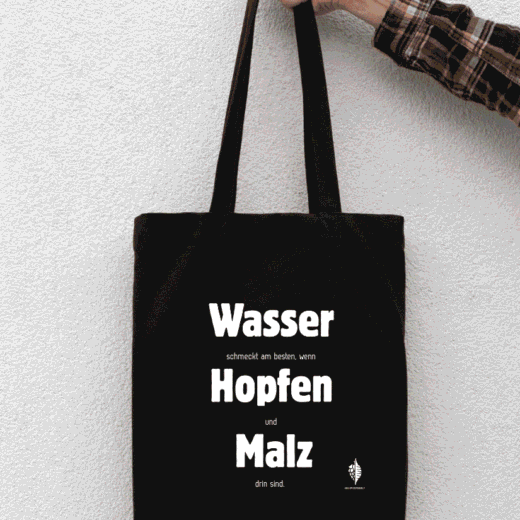 Tasche „Wasser, Hopfen, Malz“