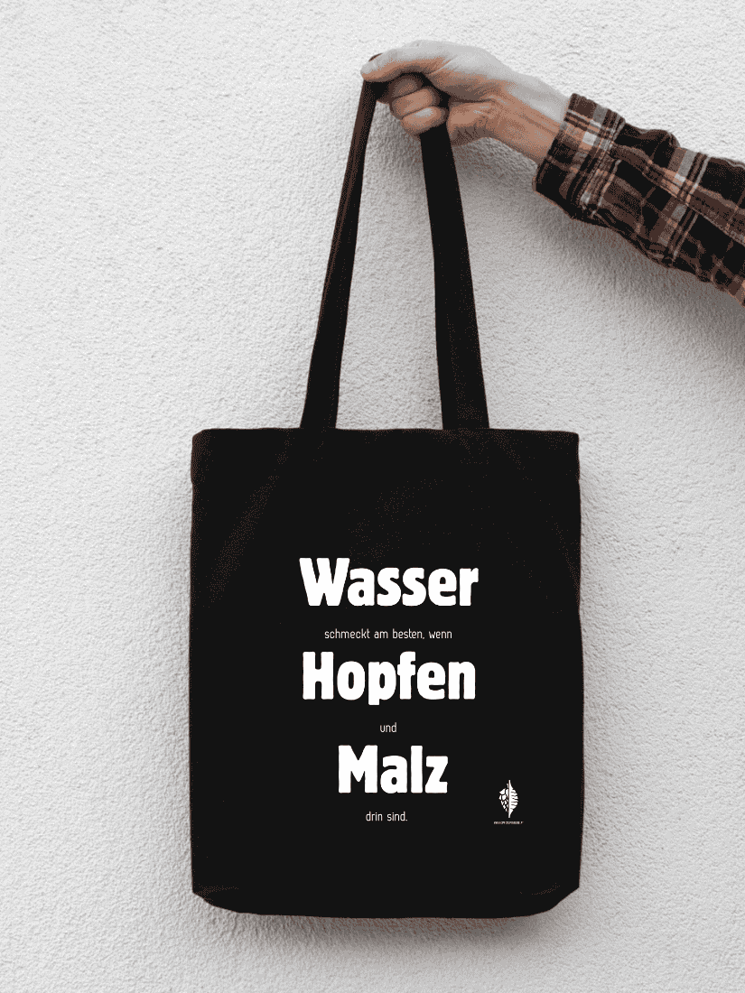 Tasche „Wasser, Hopfen, Malz“
